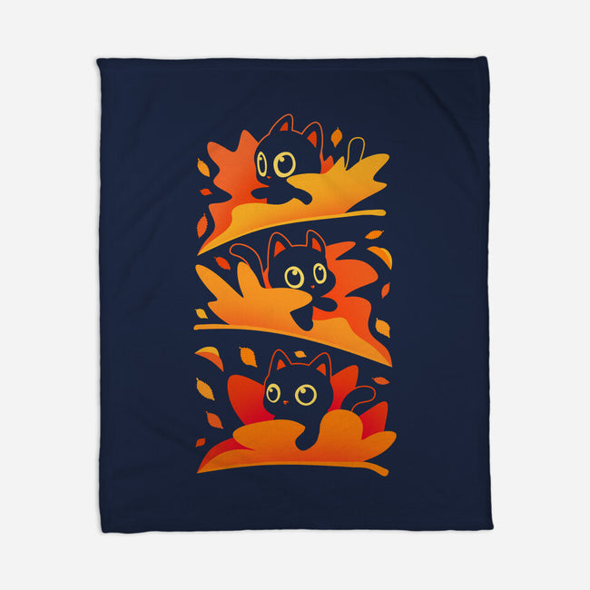 Flying Autumn Kittens-None-Fleece-Blanket-erion_designs