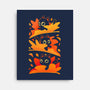 Flying Autumn Kittens-None-Stretched-Canvas-erion_designs