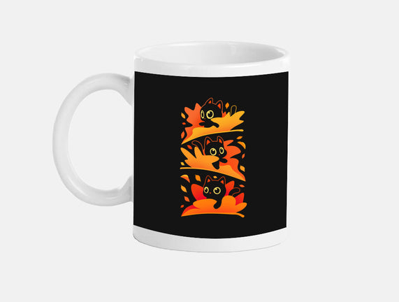 Flying Autumn Kittens