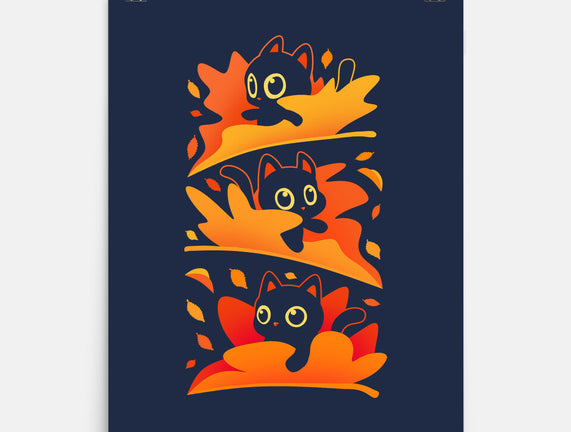 Flying Autumn Kittens