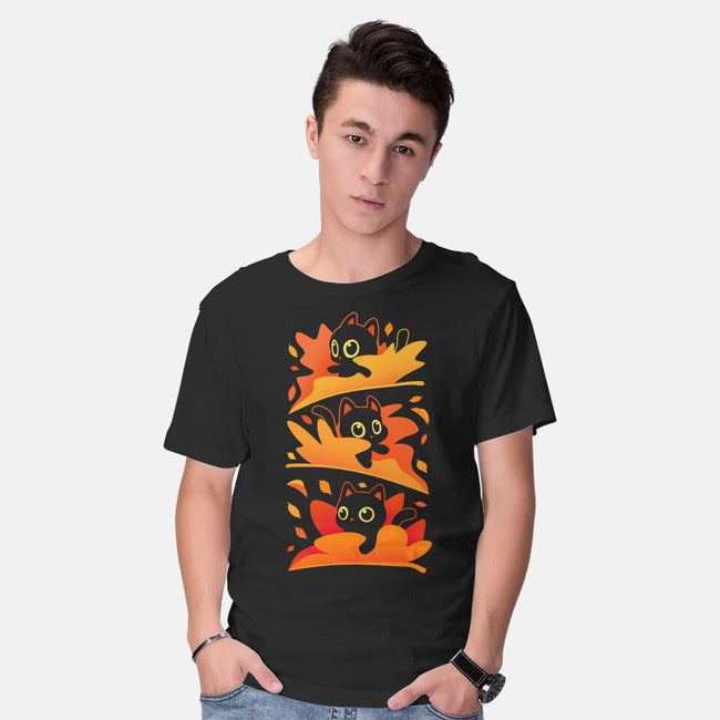 Flying Autumn Kittens-Mens-Basic-Tee-erion_designs