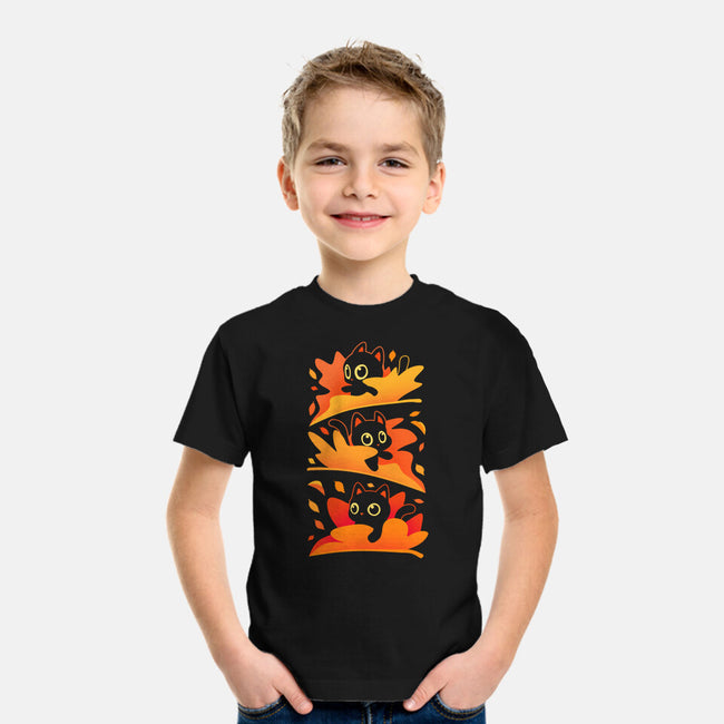 Flying Autumn Kittens-Youth-Basic-Tee-erion_designs