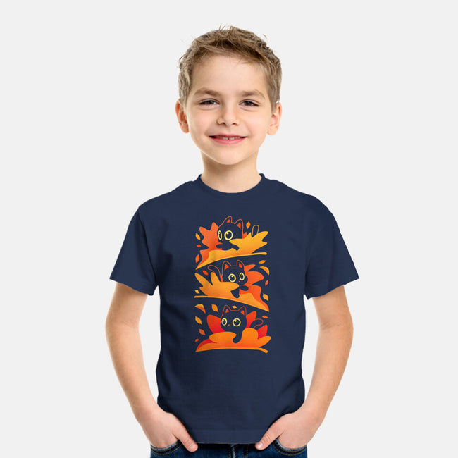 Flying Autumn Kittens-Youth-Basic-Tee-erion_designs