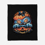 Blue Tiger Pumpkin-None-Fleece-Blanket-glitchygorilla