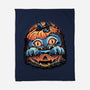 Blue Tiger Pumpkin-None-Fleece-Blanket-glitchygorilla