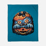 Blue Tiger Pumpkin-None-Fleece-Blanket-glitchygorilla