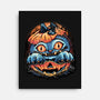 Blue Tiger Pumpkin-None-Stretched-Canvas-glitchygorilla