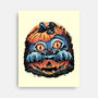 Blue Tiger Pumpkin-None-Stretched-Canvas-glitchygorilla