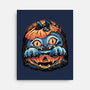 Blue Tiger Pumpkin-None-Stretched-Canvas-glitchygorilla