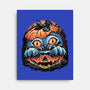 Blue Tiger Pumpkin-None-Stretched-Canvas-glitchygorilla