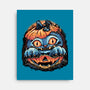 Blue Tiger Pumpkin-None-Stretched-Canvas-glitchygorilla