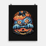 Blue Tiger Pumpkin-None-Matte-Poster-glitchygorilla