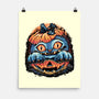 Blue Tiger Pumpkin-None-Matte-Poster-glitchygorilla