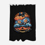Blue Tiger Pumpkin-None-Polyester-Shower Curtain-glitchygorilla