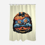 Blue Tiger Pumpkin-None-Polyester-Shower Curtain-glitchygorilla