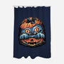 Blue Tiger Pumpkin-None-Polyester-Shower Curtain-glitchygorilla
