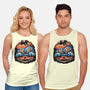 Blue Tiger Pumpkin-Unisex-Basic-Tank-glitchygorilla
