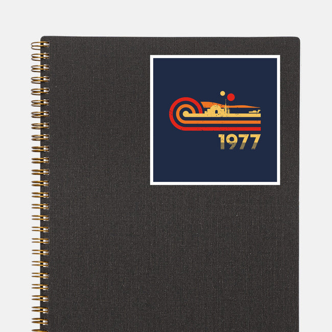 Retro Vintage Desert Planet-None-Glossy-Sticker-retrodivision