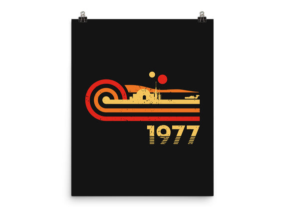 Retro Vintage Desert Planet