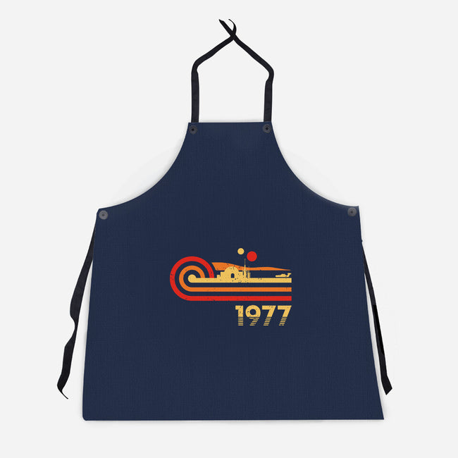 Retro Vintage Desert Planet-Unisex-Kitchen-Apron-retrodivision