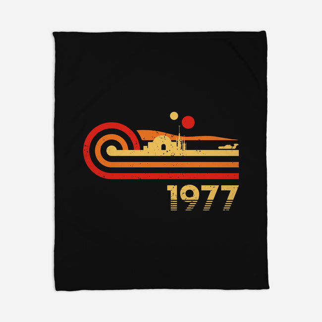 Retro Vintage Desert Planet-None-Fleece-Blanket-retrodivision