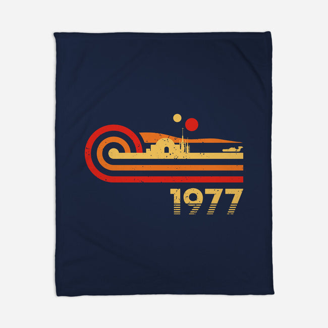 Retro Vintage Desert Planet-None-Fleece-Blanket-retrodivision