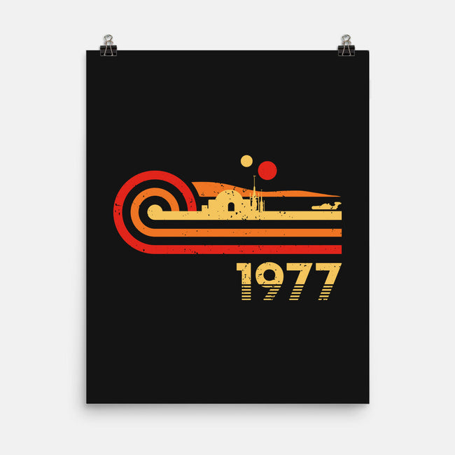 Retro Vintage Desert Planet-None-Matte-Poster-retrodivision