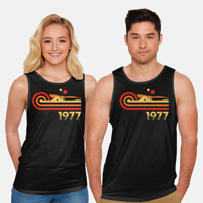 Retro Vintage Desert Planet-Unisex-Basic-Tank-retrodivision