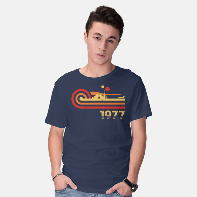 Retro Vintage Desert Planet-Mens-Basic-Tee-retrodivision