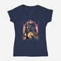Pumpkin Patch Lovers-Womens-V-Neck-Tee-rmatix
