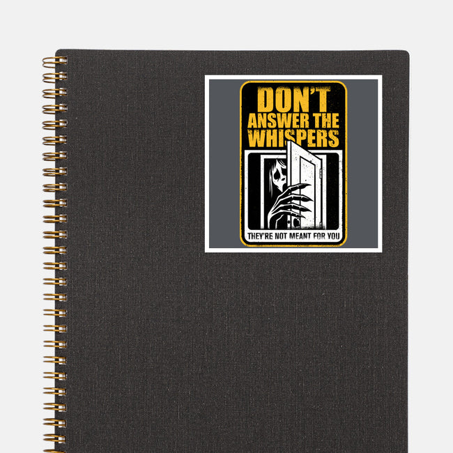 Horror Signs Whisper Darkness-None-Glossy-Sticker-Studio Mootant