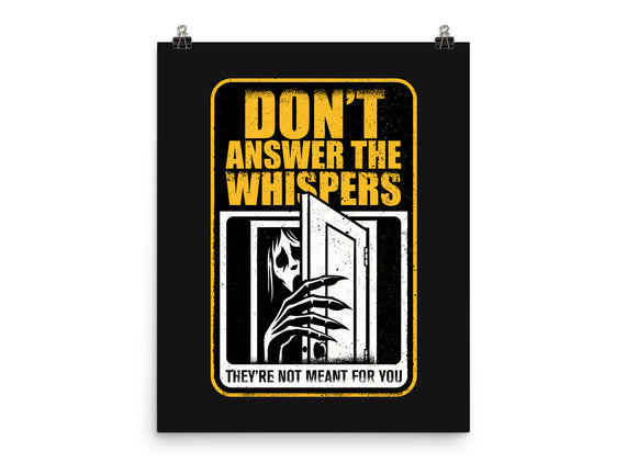 Horror Signs Whisper Darkness