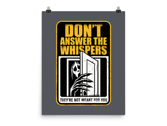 Horror Signs Whisper Darkness