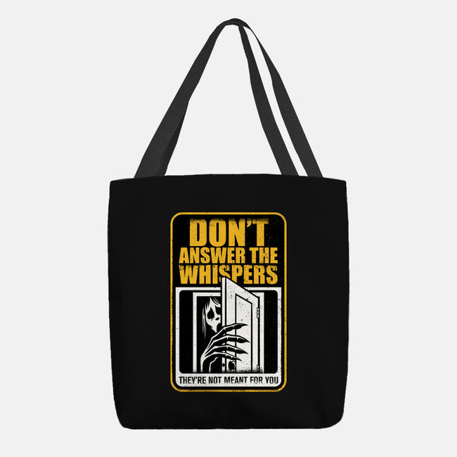 Horror Signs Whisper Darkness-None-Basic Tote-Bag-Studio Mootant