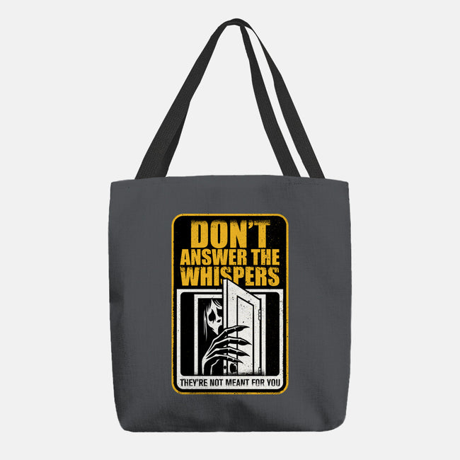 Horror Signs Whisper Darkness-None-Basic Tote-Bag-Studio Mootant