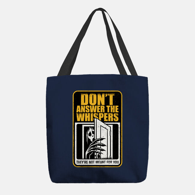 Horror Signs Whisper Darkness-None-Basic Tote-Bag-Studio Mootant