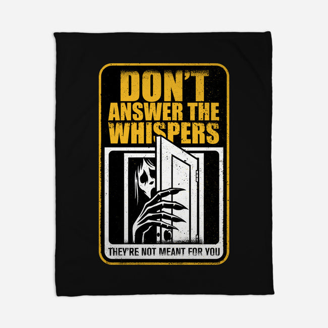 Horror Signs Whisper Darkness-None-Fleece-Blanket-Studio Mootant
