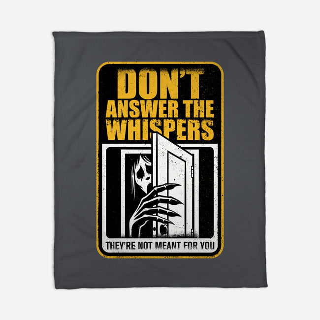 Horror Signs Whisper Darkness-None-Fleece-Blanket-Studio Mootant