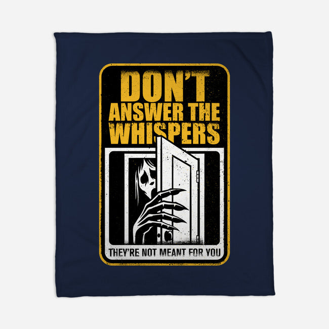 Horror Signs Whisper Darkness-None-Fleece-Blanket-Studio Mootant