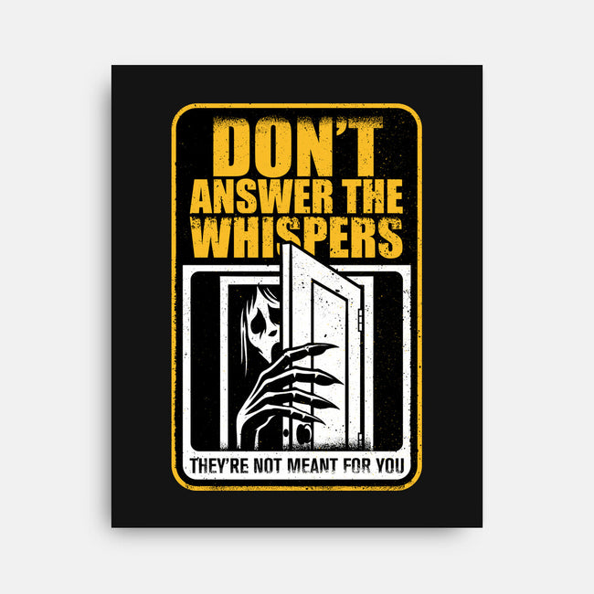 Horror Signs Whisper Darkness-None-Stretched-Canvas-Studio Mootant