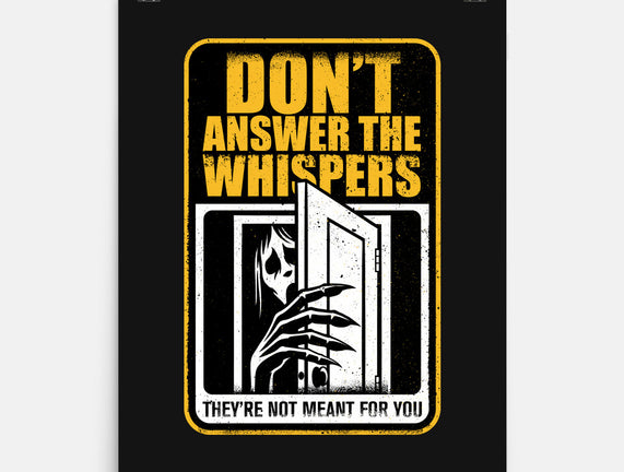 Horror Signs Whisper Darkness