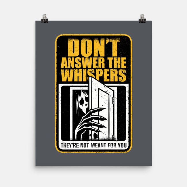 Horror Signs Whisper Darkness-None-Matte-Poster-Studio Mootant