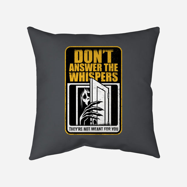 Horror Signs Whisper Darkness-None-Removable Cover w Insert-Throw Pillow-Studio Mootant