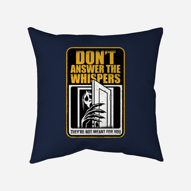 Horror Signs Whisper Darkness-None-Removable Cover w Insert-Throw Pillow-Studio Mootant