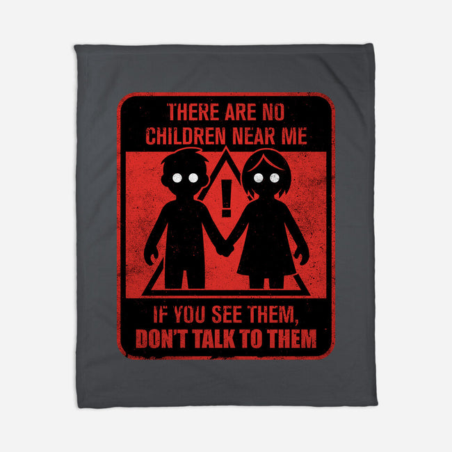 Horror Signs Shadow Children-None-Fleece-Blanket-Studio Mootant