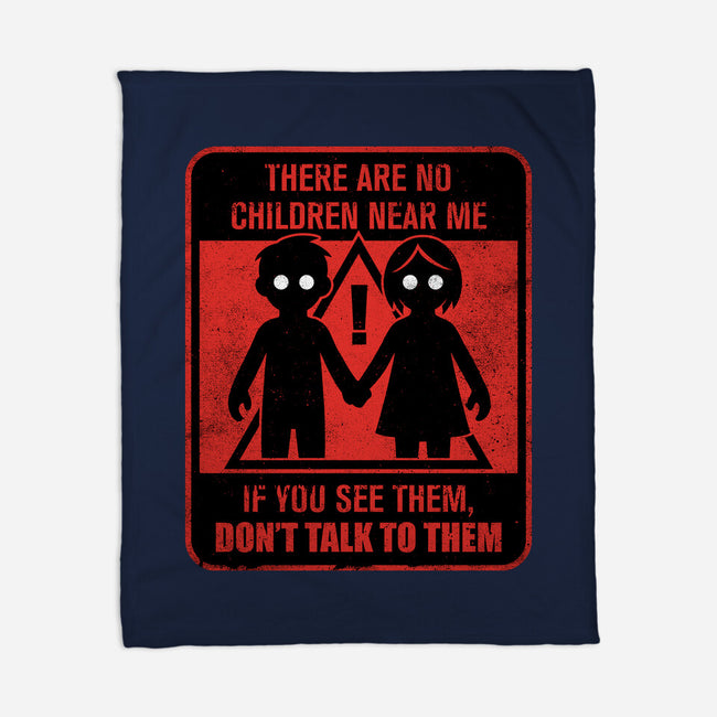 Horror Signs Shadow Children-None-Fleece-Blanket-Studio Mootant