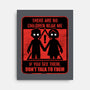 Horror Signs Shadow Children-None-Stretched-Canvas-Studio Mootant