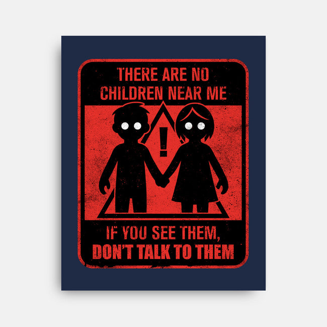 Horror Signs Shadow Children-None-Stretched-Canvas-Studio Mootant