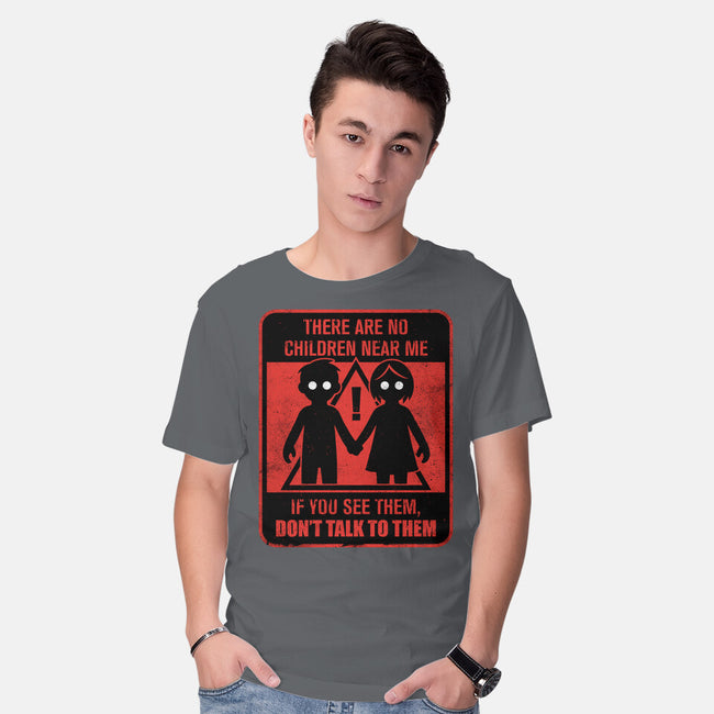 Horror Signs Shadow Children-Mens-Basic-Tee-Studio Mootant