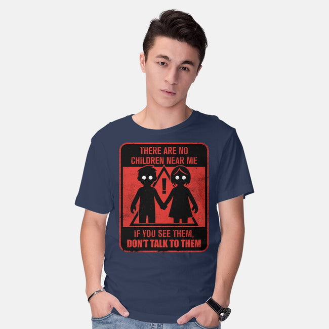 Horror Signs Shadow Children-Mens-Basic-Tee-Studio Mootant
